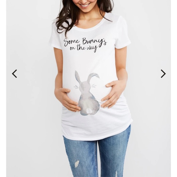 Motherhood Maternity
SOME BUNNY'S ON THE WAY MATERNITY GRAPHIC TEE - Picture 1 of 6